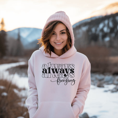 C & Win Sports Always Freezing Hoodie Light Pink / S - C & Win Sports